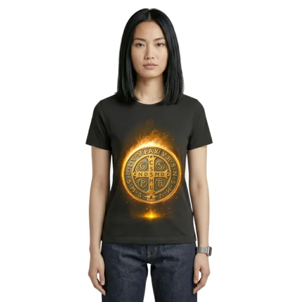 CAMISETA MEDALHA SÃO BENTO